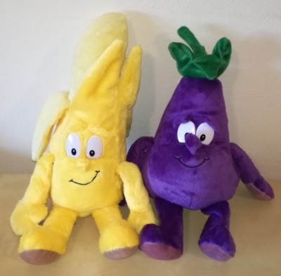 Lidl Goodness Gang Plush Banana + Eggplant Super Fresh Vitamins Coop