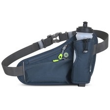 Sports Hydration Belt Bag Running Belt Waist Pack Bum Bag w/ Water Bottle Holder
