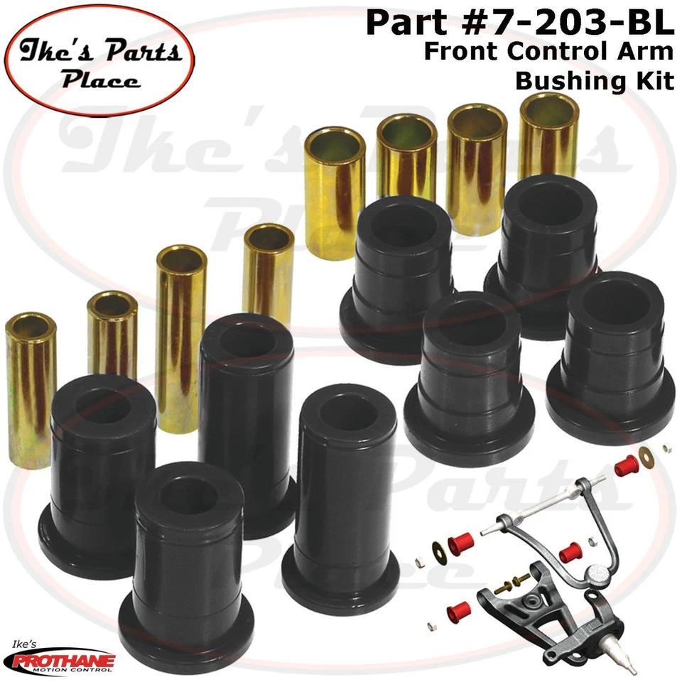 Bujes de brazo de control delantero Prothane 7-203 sin carcasas para 82-04 Chevy S-10 2x2 Foto 2 de 4