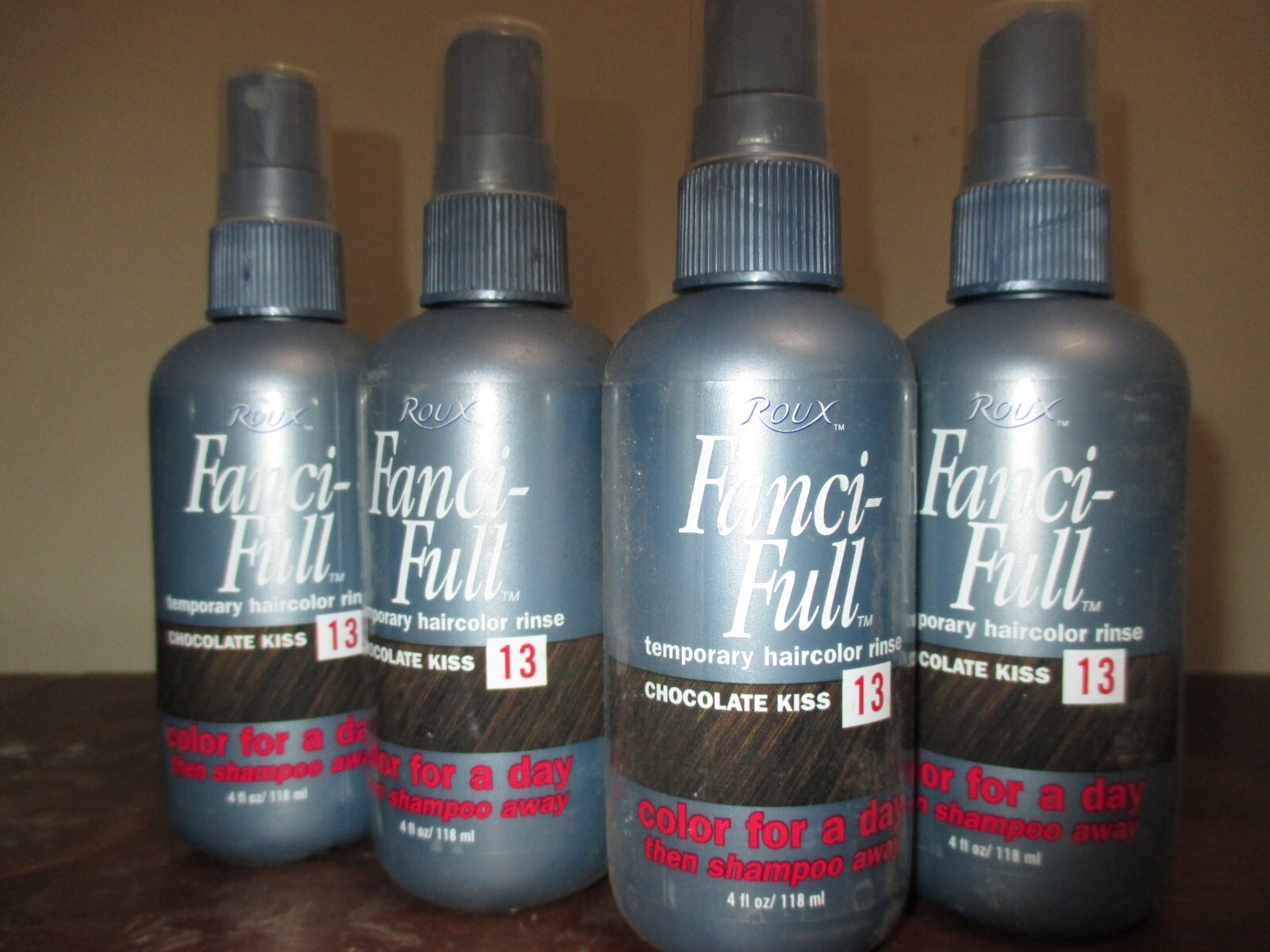 Lot of 4 Roux FanciFull Temporary Haircolor Rinse 13 chocolate kiss 4