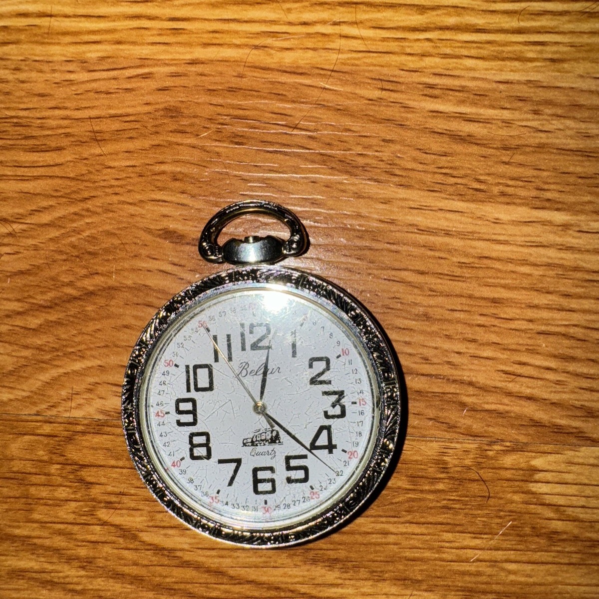 Belair Stainless Steel Railroad Pocket Watch Made in USA Swiss