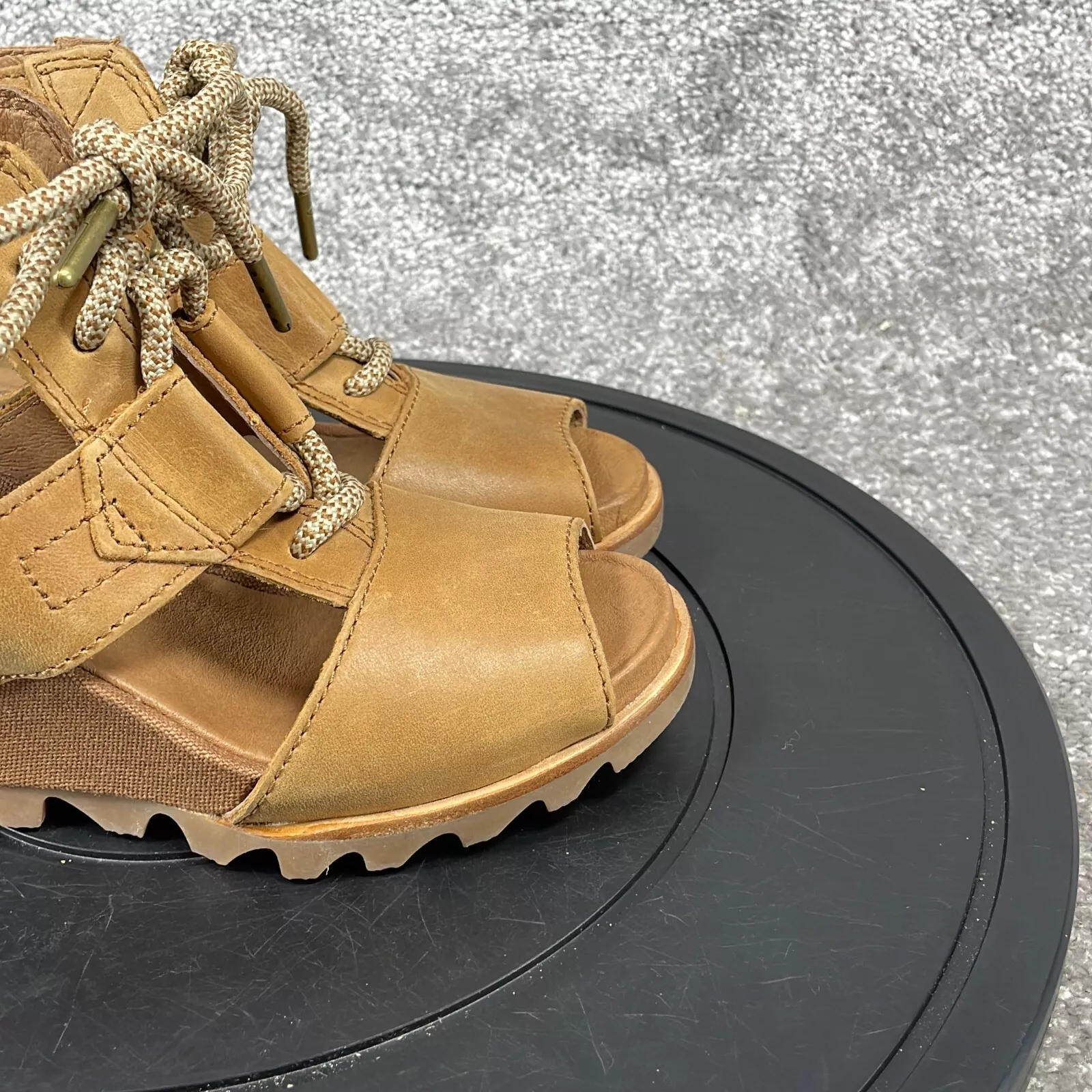 sorel joanie wedge strappy leather shoes