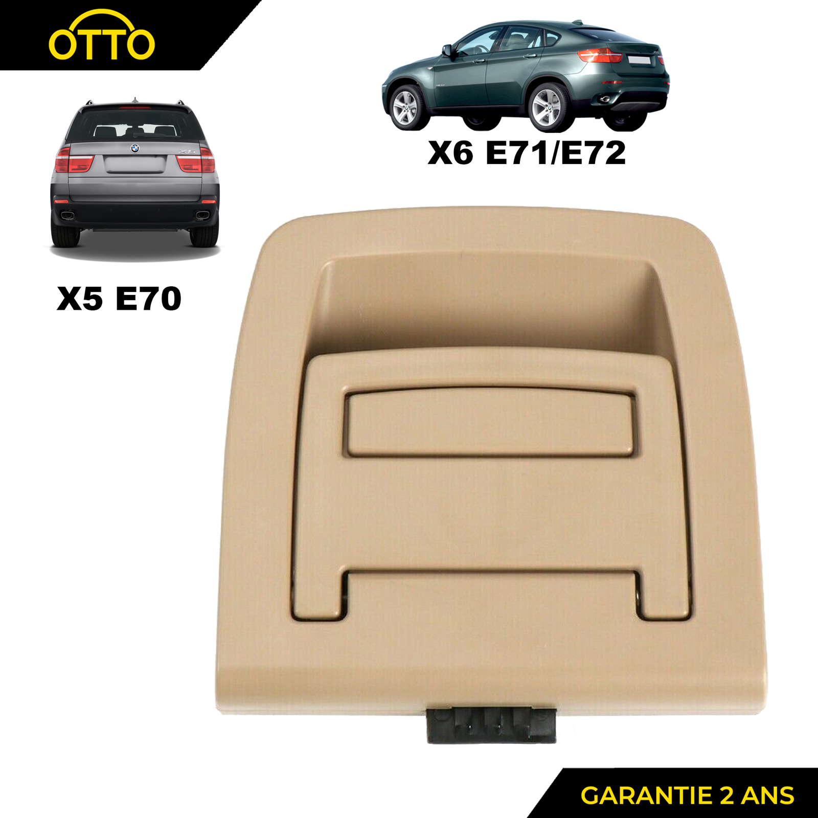 Poignée de coffre beige pour BMW X5 E70 et X6 E71 remplace 51479120283