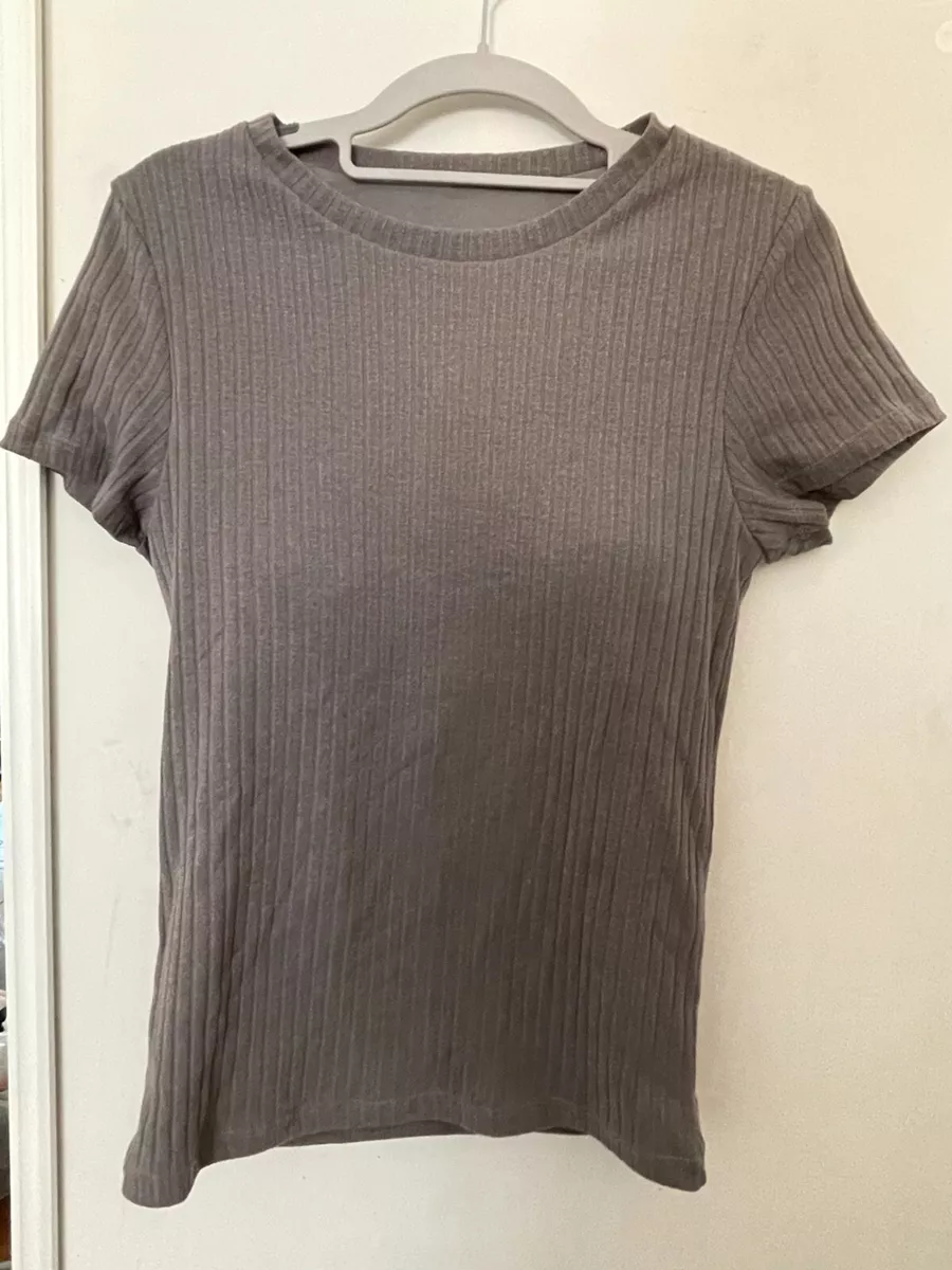 Klassy Network Grey Ribbed T-Shirt Brami (Medium)