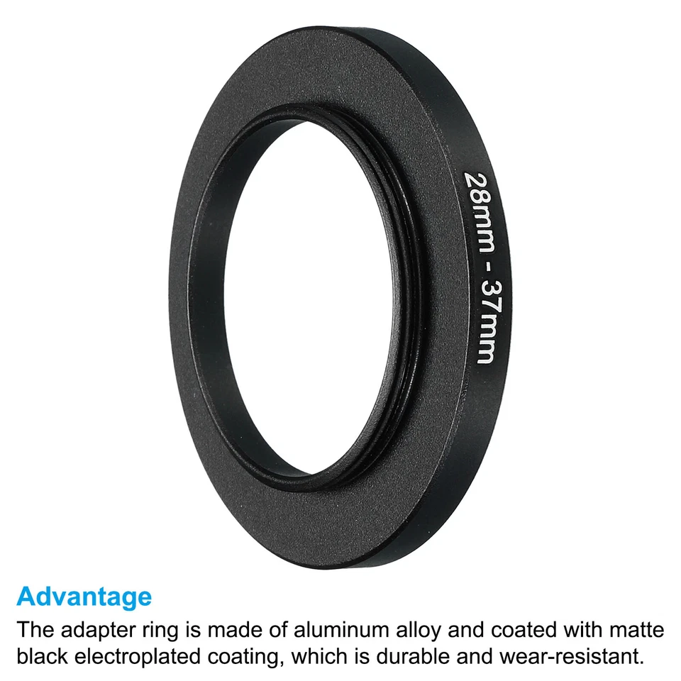 30.5mm-37mm Metal Step Up Ring, Camera Lens Filter Adapter Ring Black - Image 4 of 4
