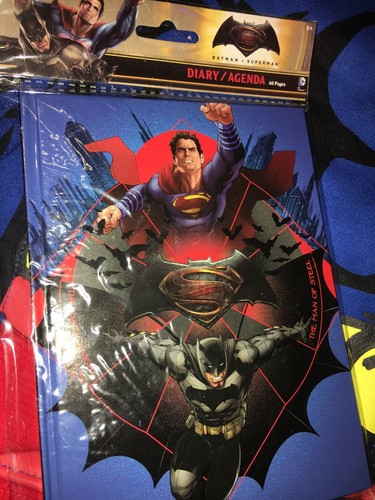 Superman Hoodie Jacket NWT Boys Sz M Removable Cape Costume Notebook Lot - Picture 3 of 7