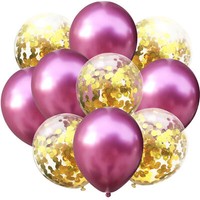 Konfetti Luftballon Set Geburtstag Party Hochzeit Jga Deko Ballons Pink Gold