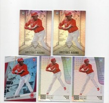 ARISTIDES AQUINO CINCINNATI REDS 2020 PANINI STATUS TITANIUM 5X LOT ROOKIE RC