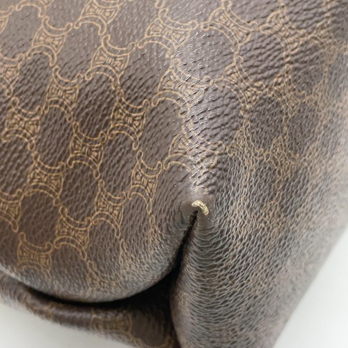 Authentic Celine Macadam Pattern PVC × Leather Brown Tote Bag NS050057 - Picture 8 of 19