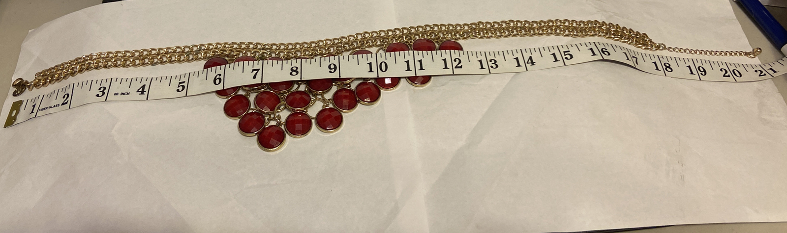 Coro Statement Necklace  Reversible Beautiful Red… - image 7