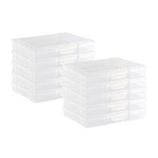 10Pack 4x6 Inch Transparent Photo Storage Boxes Photo Organizer Cases Containers