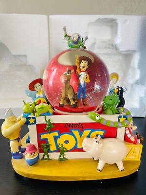 Rare ❤️ Disney Pixar Toy Story Andy's Toy Box Music Snow globe