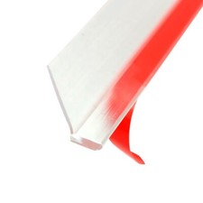 Clear Vinyl Angled L-Seal with Pre-applied Tape for Frameless Shower Doors - 73"