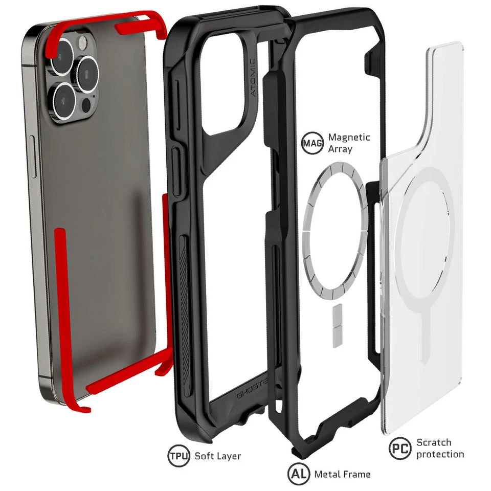 Ghostek ATOMIC slim Metal MagSafe Phone Case Designed for iPhone 13 Pro Max mini - Image 4 of 4