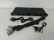 2X Shure SC4-CN WirelessMicrophone Receiver TESTED 2Antennas 2Power 2O/P SUPPLY