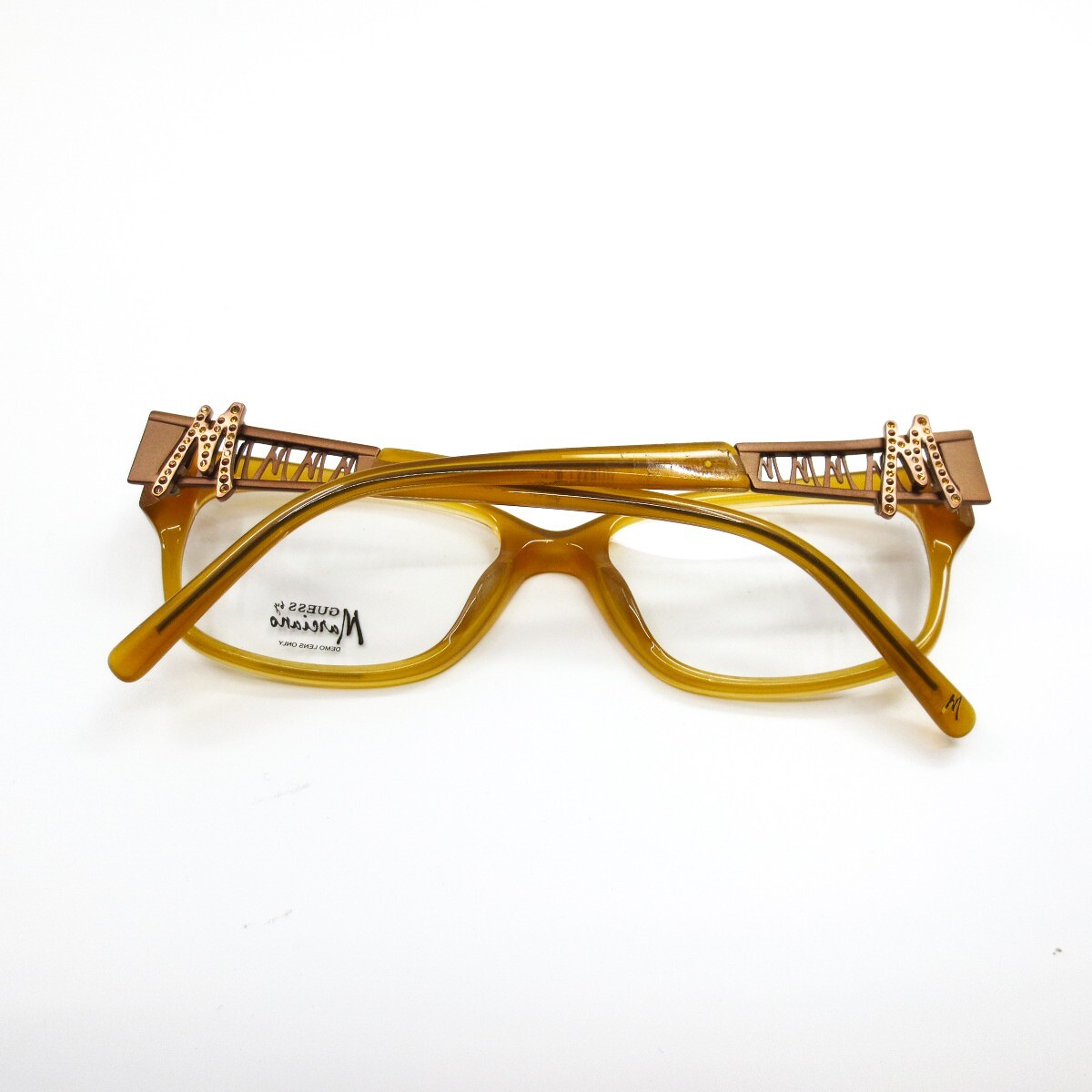 Marciano By Guess Eyeglasses GM137 AMB Brown Plastic Womens 