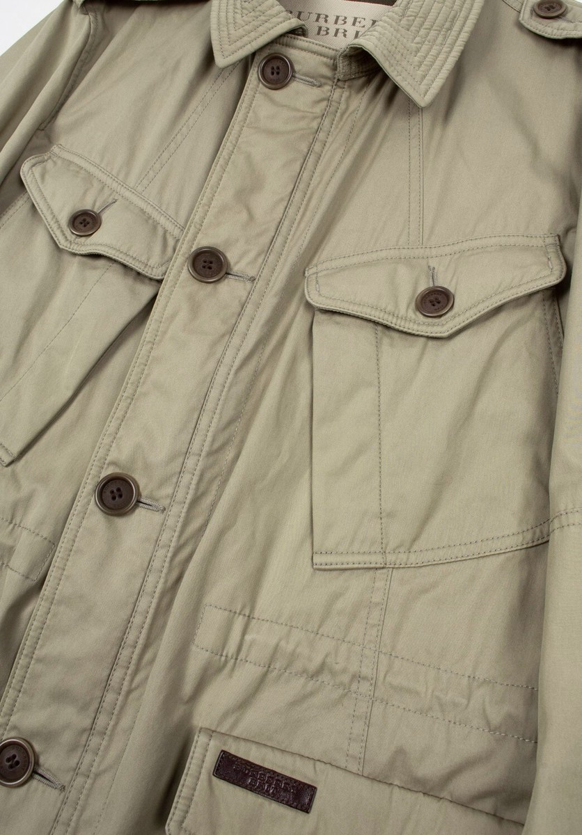 Original Burberry Brit Men Military Jacket Size L Large H5072 | eBay