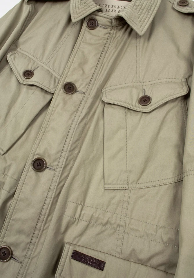 Original Burberry Brit Men Military Jacket Size L Large H5072 - Image 3 of 4