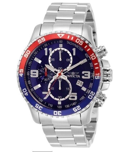 Invicta 45mm Silver Stainless Steel Case with Silver Stainless  