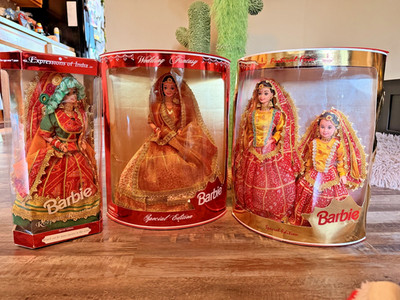 Rare LEO Mattel Barbie India Lot NRFB Wedding Fantasy Roopvati Festival Fun