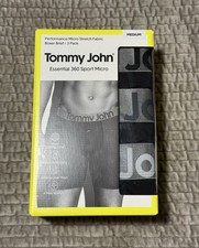 New Medium 31-34" Tommy John Mens Essential 360 Sport Micro Boxer Briefs 3-pack