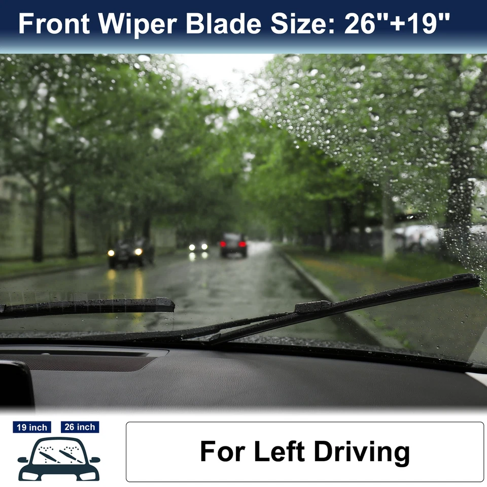 Limpiaparabrisas delantero 26"+19" para Maserati Quattroporte 2012-2023 Foto 2 de 4