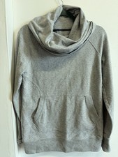 L.L.Bean Gray Cowl Neck Thumbhole Cozy Pullover Sweatshirt Women s Small Regular