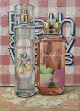 Bath Body Works Pearberry Mist 8 oz Shower Gel 10 oz Aloe Vit E Set