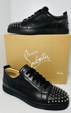 AUTH CHRISTIAN LOUBOUTIN Louis Junior Spikes Orlato FLAT SNEAKERS Size 44