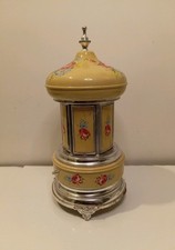 Reuge Vintage Red Lipstick Cigarette Holder Music Box Carousel Dr. Zhivago Swiss