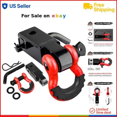 Tow Hitch Receiver 2 In Alloy Steel 45,000 Lbs Towing Recovery Accessories
