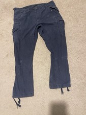 Polo Ralph Lauren Utility Surplus Cargo Distressed Pants Navy Blue Men Sz 40x32
