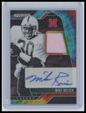 2025 Prizm Draft Picks Mike Rozier Legends Patch Auto Tie-Dye /25 Nebraska