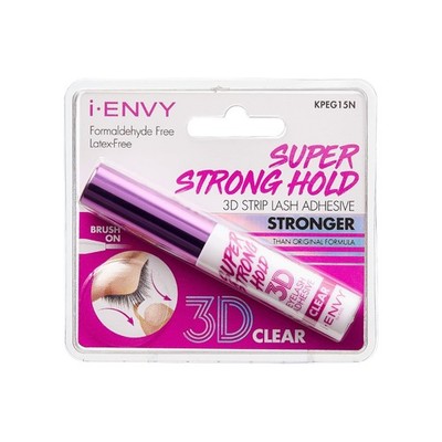 i~Envy KISS Clear Waterproof Lash Glue, Latex~Free Brush~On Adhesive