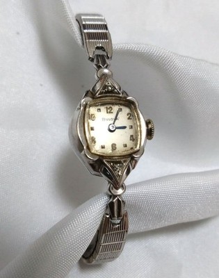 Bulova Vintage 10K Gold Filled Handaufzug Cocktailuhr 1,6'' funktioniert von J