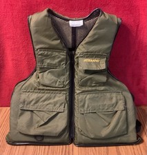 Vintage Stearns Flotation 4 Pocket Type III ZIPPER GREEN PFD Life Vest Adult L