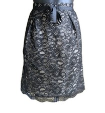 Untold  House Of Fraser Size 12 Lace Black  Nude Under Layered Skirt
