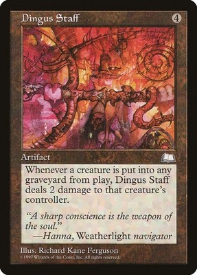 Dingus Staff # *Normal* (LP) - Weatherlight MTG