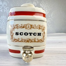 Vintage Wade Pottery 1960s Scotch Spirit Decanter Barrel Man Cave Bar Decor