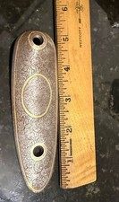 Antique Gilded Engraved Winchester Butt Rifle Plate 708 Toledo