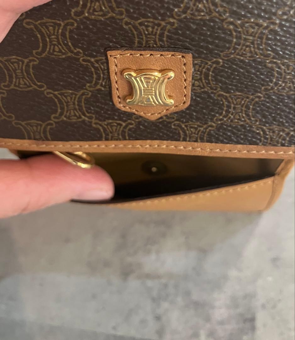 CELINE macadam pattern triomphe logo key case - image 7