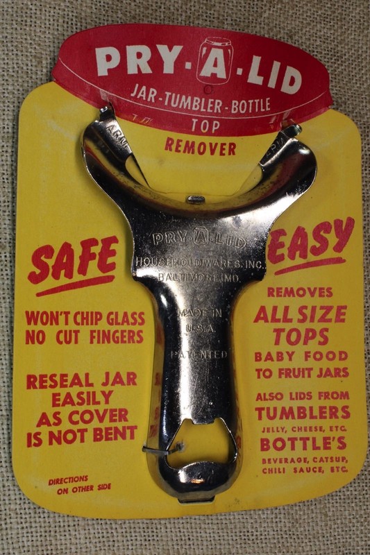 Vintage Pry A Lid Canning Jar Bottle Opener Top Remover 1950’s BLEMISHED speck