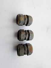 3 Steel Compression Couplings. See Pics For Sizes And Markings. Used.