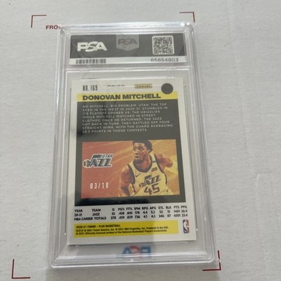 2020-21 Panini Flux - Donovan Mitchell #169 Gold Mojo Prizm /10 