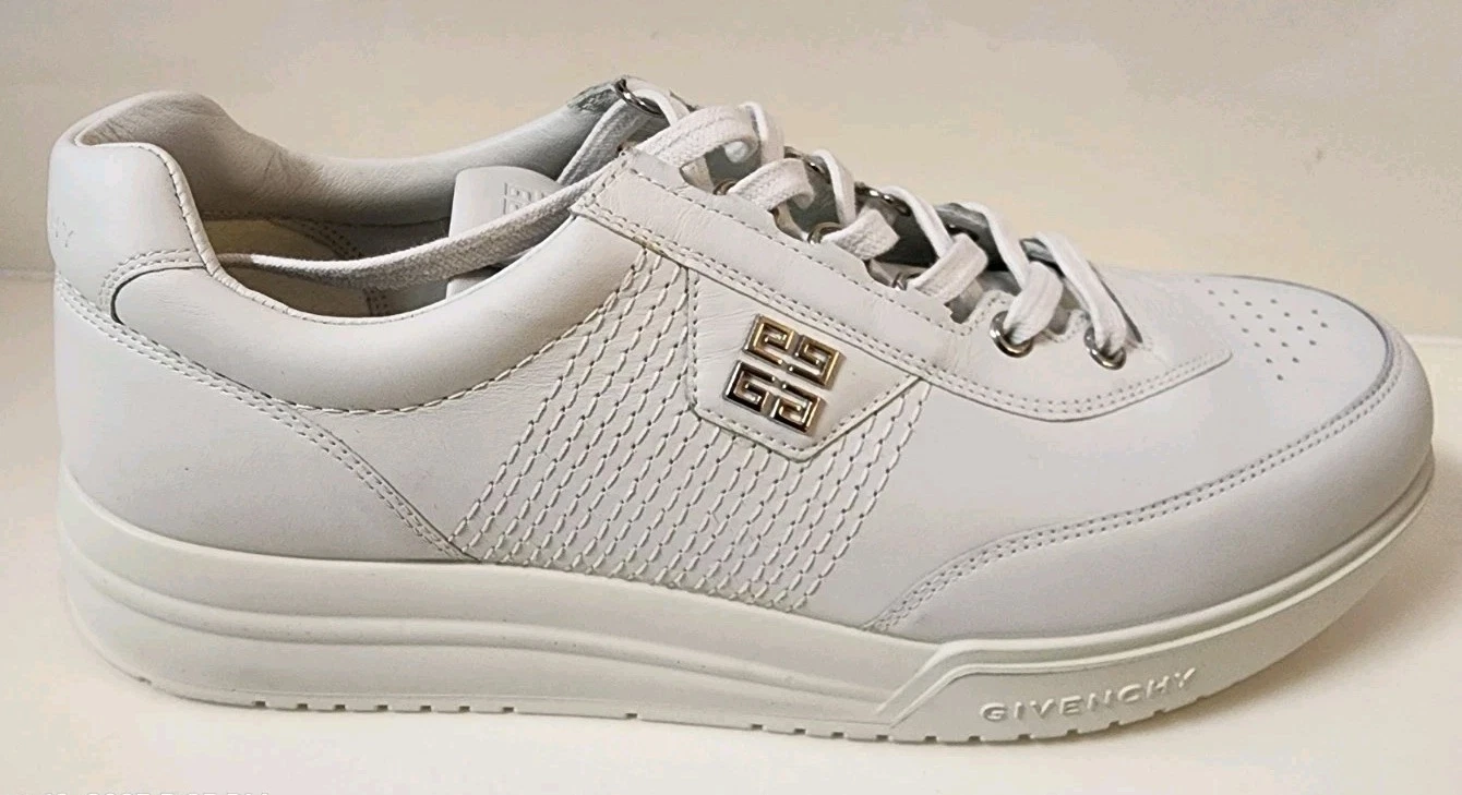 Givenchy — GIVENCHY G4 Low Top Sneakers 43 EU White Leather New In Box Vintage RARE SZ 10