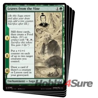 Leaves From The Vine X4 M/NM Magic: The Gathering MTG Avatar: The Last Airbender