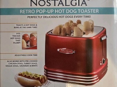 BRAND NEW SEALED 4 Slot bread & Hot Dog Toaster w/ Adjustable Timer nostalgia  