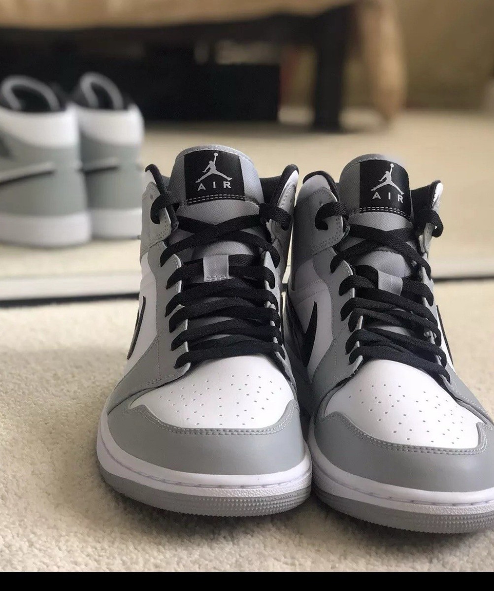 Size 7 - Jordan 1 Mid Light Smoke Grey for sale online | eBay