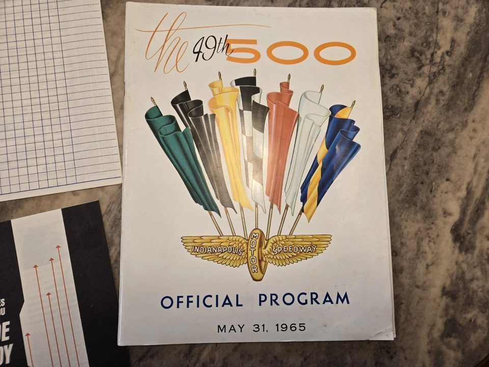 1965 OFFICIAL PROGRAM INDIANAPOLIS 500 MOTOR SPPEDWAY + SCROECARD & INSIDE INDY - Image 2 of 4