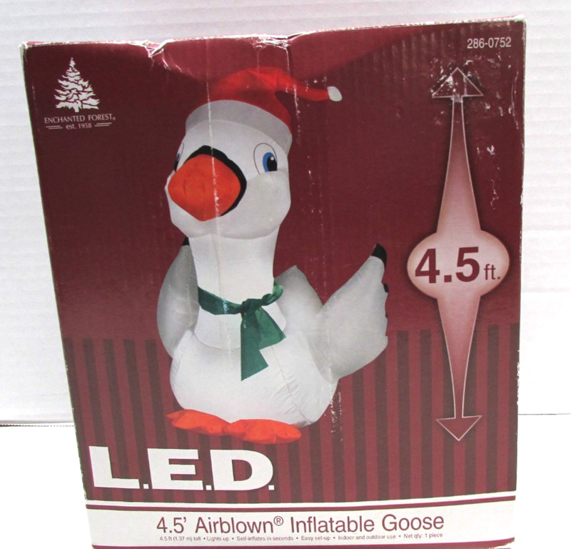 NEW Enchanted Forest Inflatable 4.5' GOOSE LED Outdoor Christmas Holiday